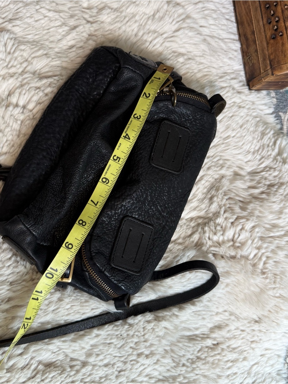Jas MB Black Leather Cross Body Bag - Picture 12 of 15